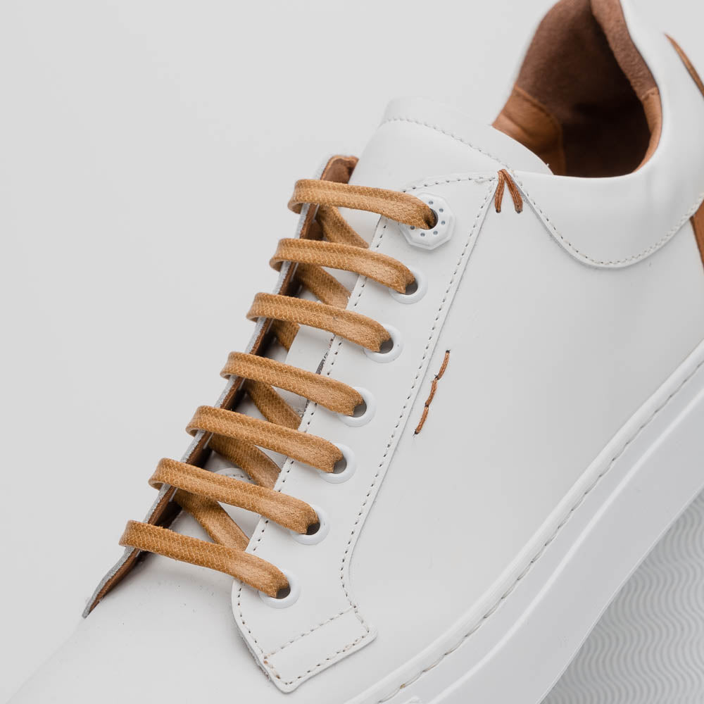 Zelli Diaz Rubberized Calfskin Sneaker White (65-229-WHT)