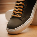Zelli Diaz Rubberized Calfskin Sneaker Olive Green (65-229-OLV)
