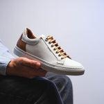 Zelli Diaz Rubberized Calfskin Sneaker White (65-229-WHT)