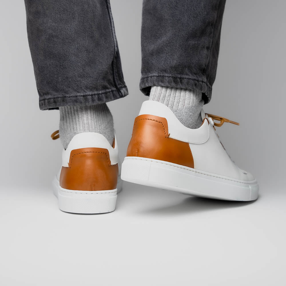 Zelli Diaz Rubberized Calfskin Sneaker White (65-229-WHT)
