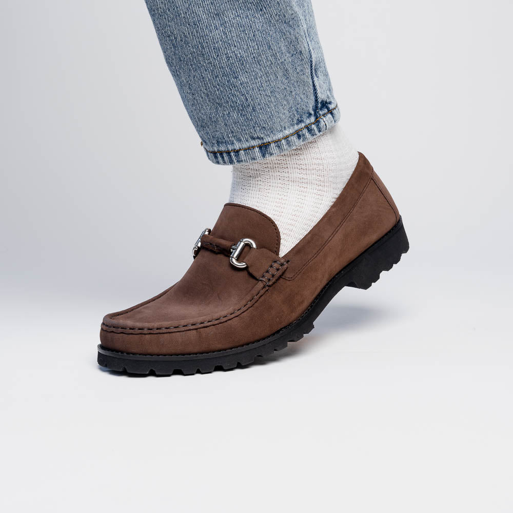 Robert Zur Dillon Suede Bit Loafers Chocolate