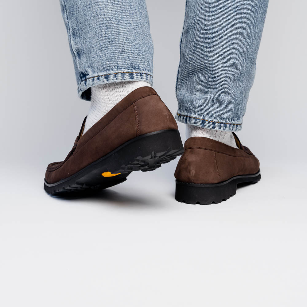 Robert Zur Dillon Suede Bit Loafers Chocolate