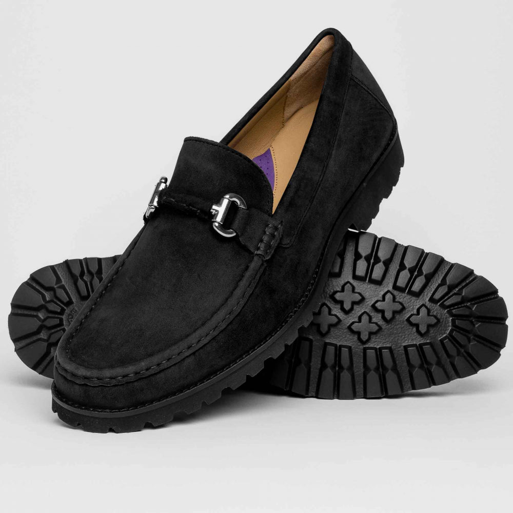Robert Zur Dillon Suede Bit Loafers Black