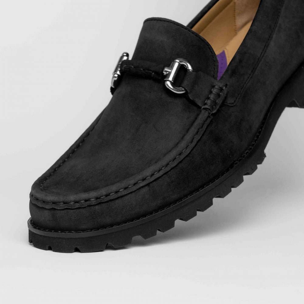 Robert Zur Dillon Suede Bit Loafers Black