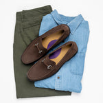 Robert Zur Dillon Suede Bit Loafers Chocolate