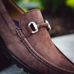 Robert Zur Dillon Suede Bit Loafers Chocolate
