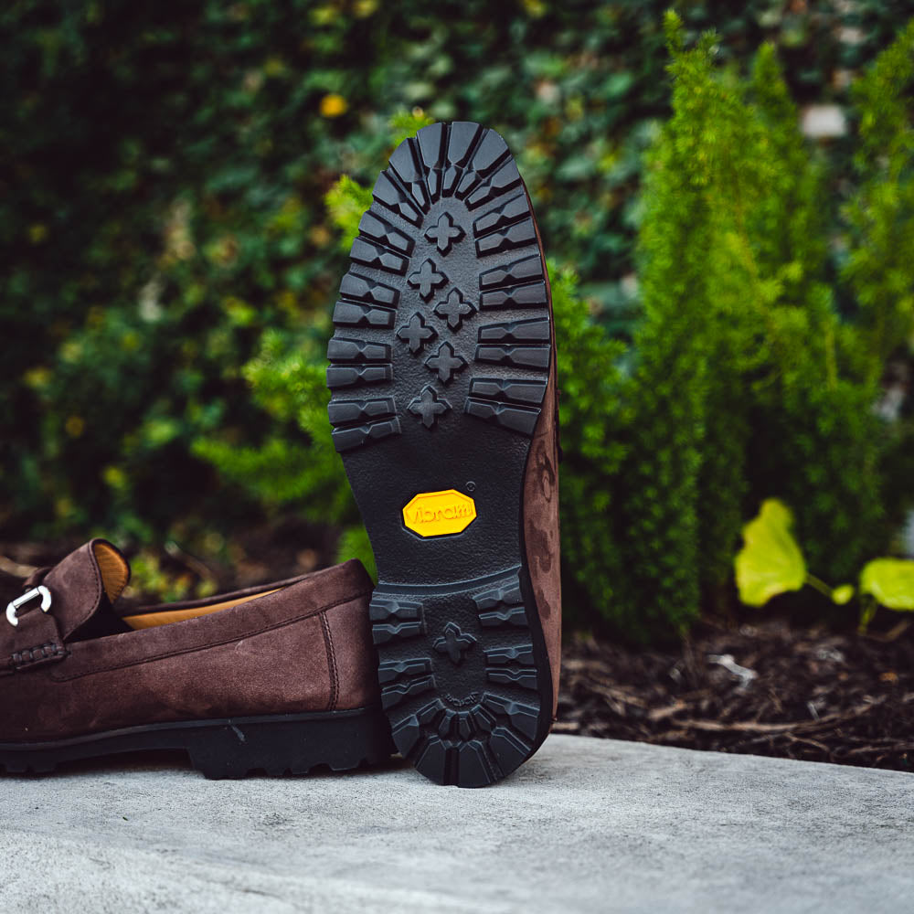 Robert Zur Dillon Suede Bit Loafers Chocolate