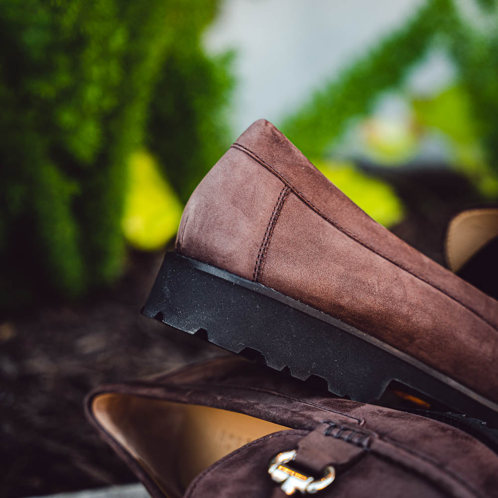 Robert Zur Dillon Suede Bit Loafers Chocolate
