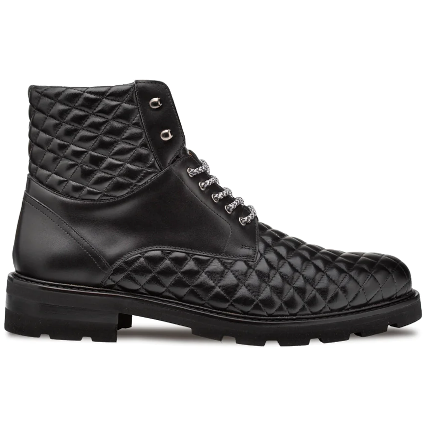 Mezlan Deer / Calf Moto Boot Black