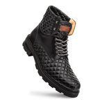 Mezlan Dolfi Quilted Leather Alpine Boot Black (20913)
