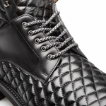 Mezlan Dolfi Quilted Leather Alpine Boot Black (20913)