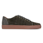 Donald Pliner Alto Woven Suede Sneaker Shoe Charcoal