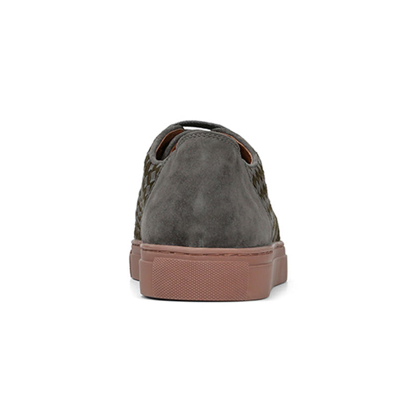 Donald Pliner Alto Woven Suede Sneaker Shoe Charcoal
