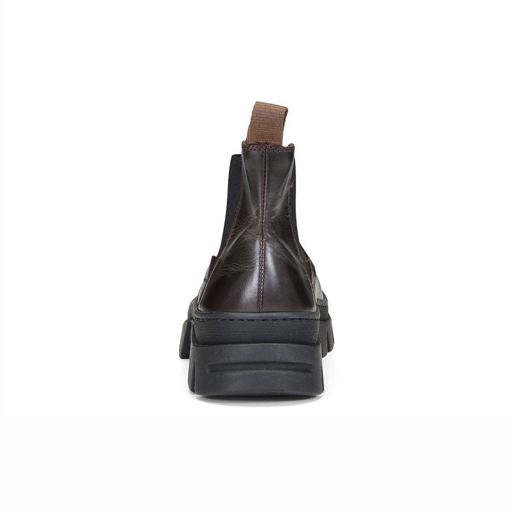 Donald Pliner Anderson Calfskin Chelsea Boots Dark Brown