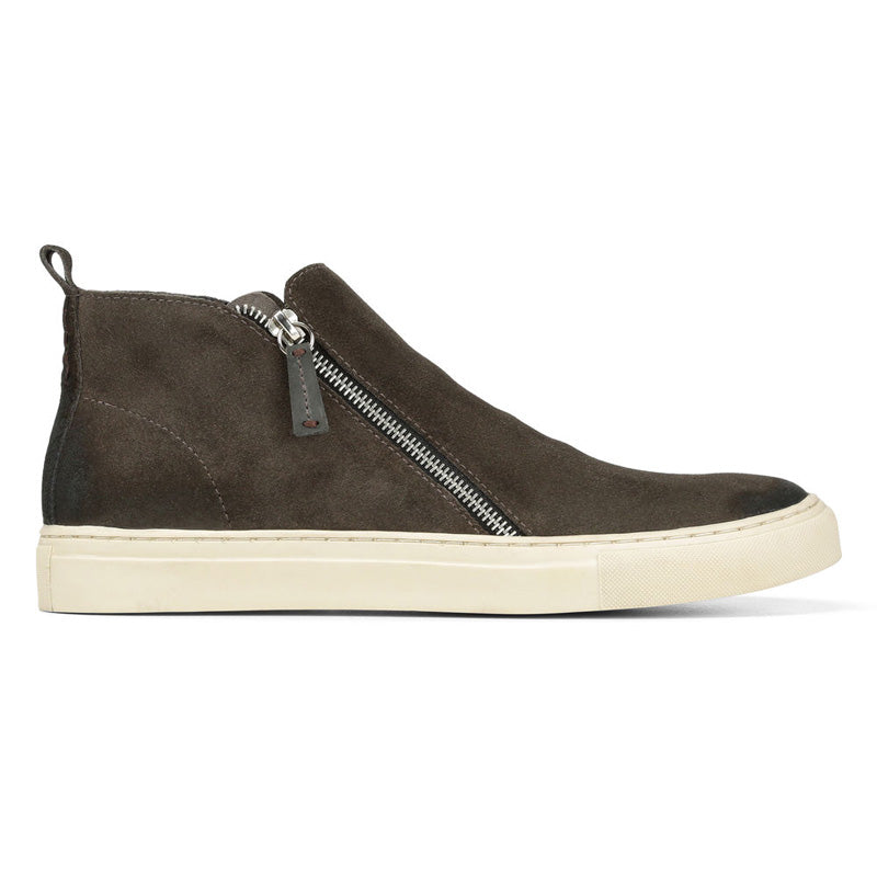 Donald Pliner Barlow Suede Calf Sneaker Shoe Dark Gray
