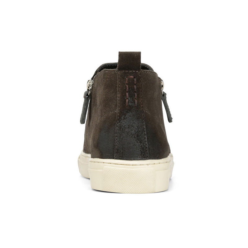 Donald Pliner Barlow Suede Calf Sneaker Shoe Dark Gray