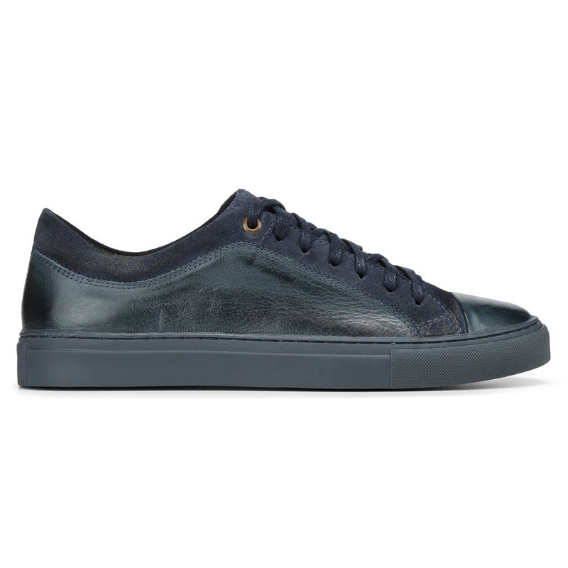 Donald Pliner Berkeley Calf Sneaker Shoe Navy