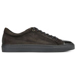 Donald Pliner Berkeley Suede Calf Sneaker Shoe Dark Gray
