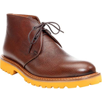 Donald Pliner Brady 80 Grained Leather Chukka Boots Tan / Yellow Sole