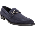 Donald Pliner Bryc 23 Suede Bit Loafers Navy