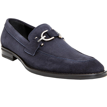 Donald Pliner Bryc 23 Suede Bit Loafers Navy