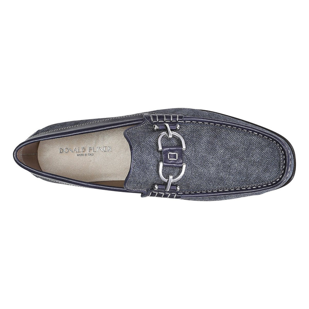 Donald Pliner Dacio Nylon Loafers Indigo