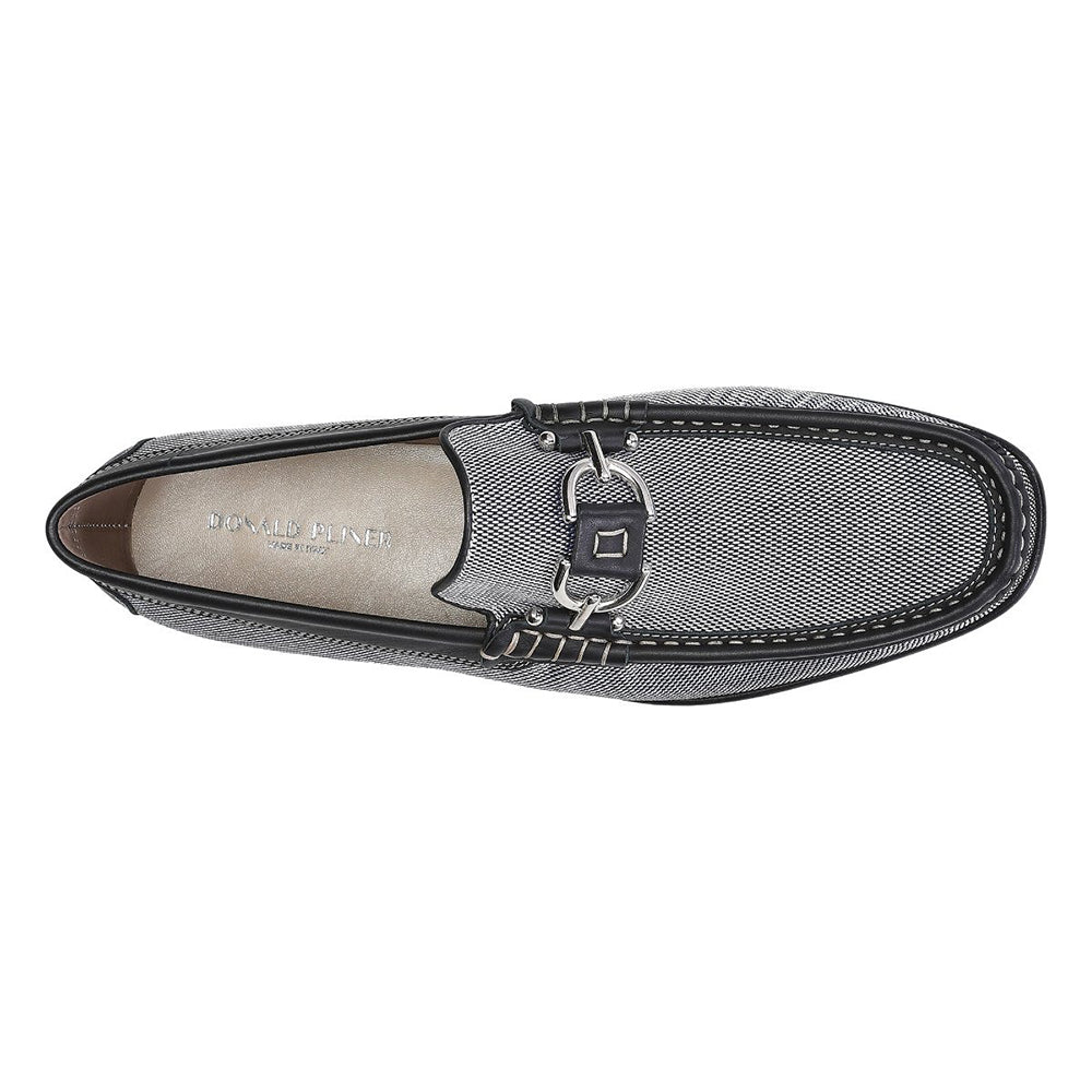 Donald Pliner Dacio Nylon Loafers Pewter / Black