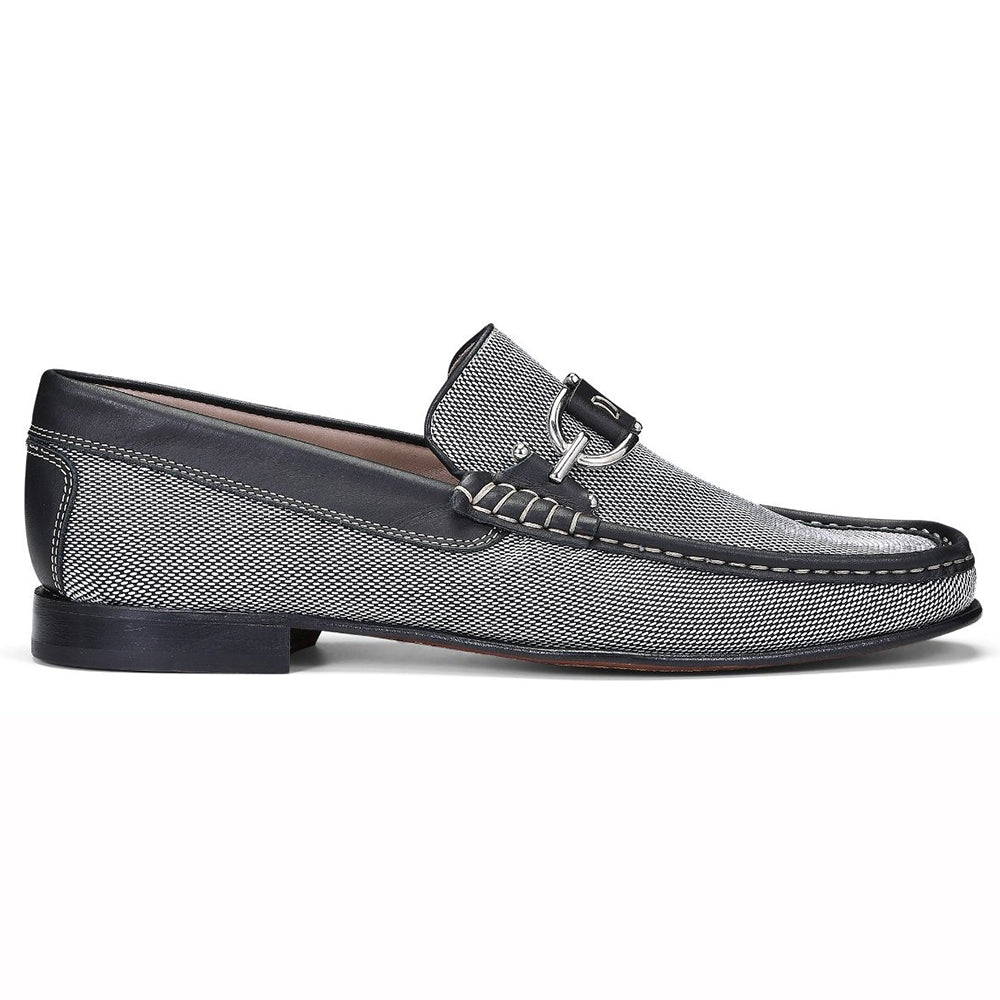 Donald Pliner Dacio Nylon Loafers Pewter / Black