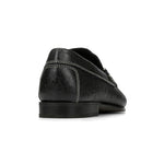 Donald Pliner Dacio Ostrich Embossed Loafer Shoe Black