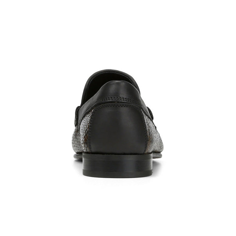 Donald Pliner Dacio Python Print Calf Loafer Shoe Olive