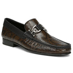 Donald Pliner Dacio Python Print Calf Loafer Shoe Olive