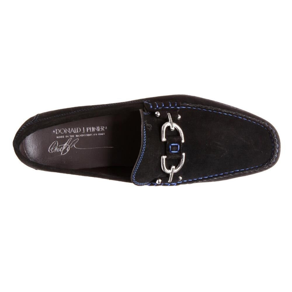 Donald Pliner Dacio Suede Loafers Black