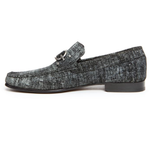 Donald J Pliner Dacio Suede Bit Loafers Black Linen
