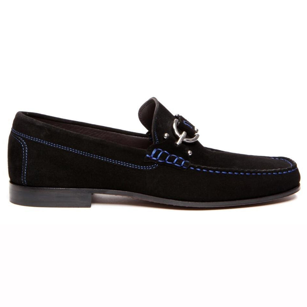 Donald Pliner Dacio Suede Loafers Black