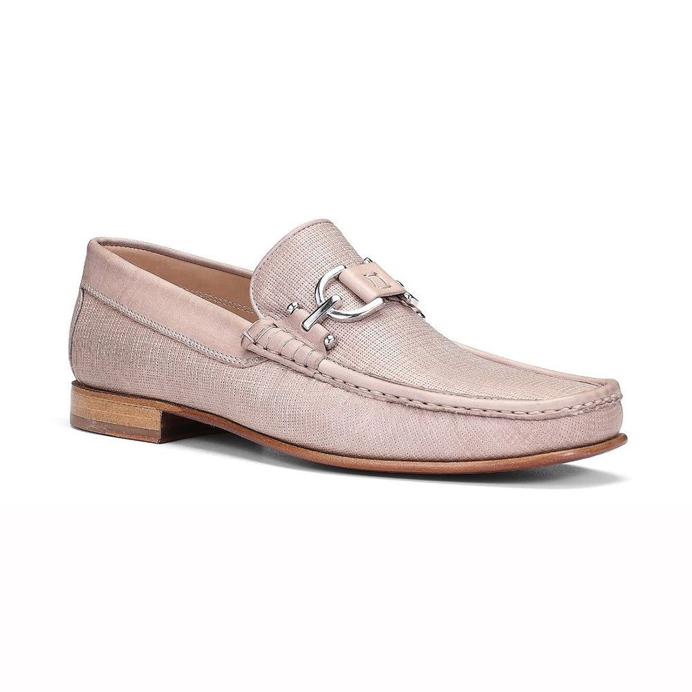 Donald Pliner Dacio Textured Calfskin Loafers Ecru