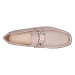 Donald Pliner Dacio Textured Calfskin Loafers Ecru