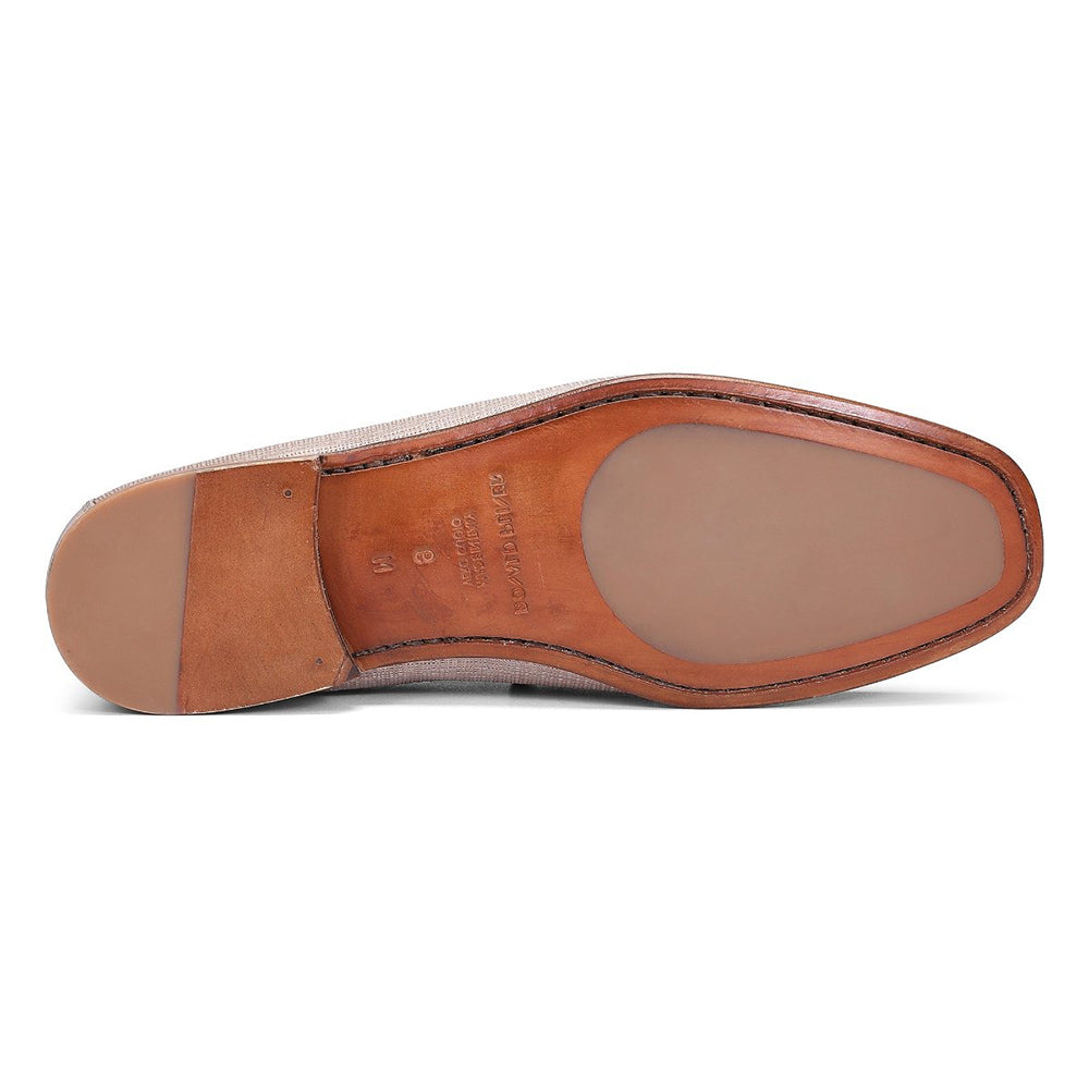 Donald Pliner Dacio Textured Calfskin Loafers Ecru