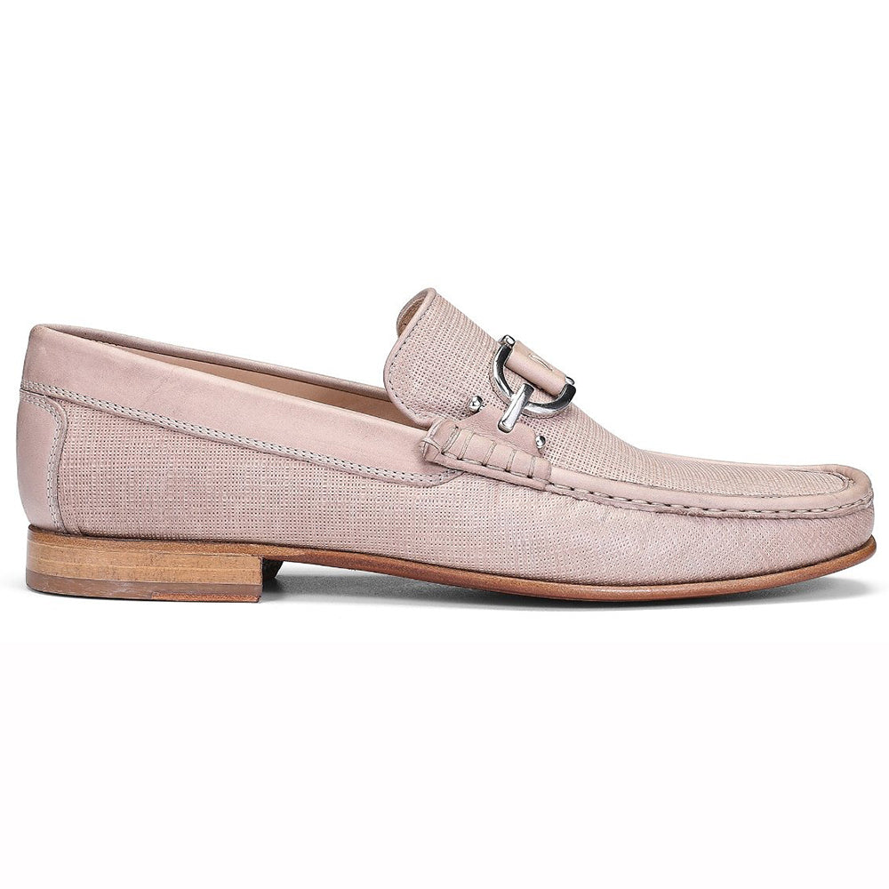 Donald Pliner Dacio Textured Calfskin Loafers Ecru