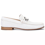 Donald Pliner Dacio Textured Calfskin Loafers Ivory