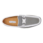 Donald Pliner Dacio Woven Leather Loafers Black / White
