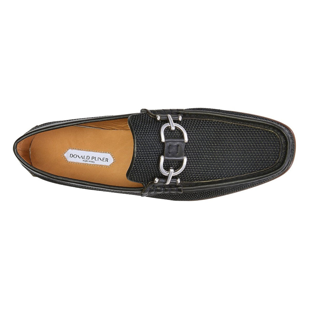 Donald Pliner Dacio Woven Leather Loafers Green