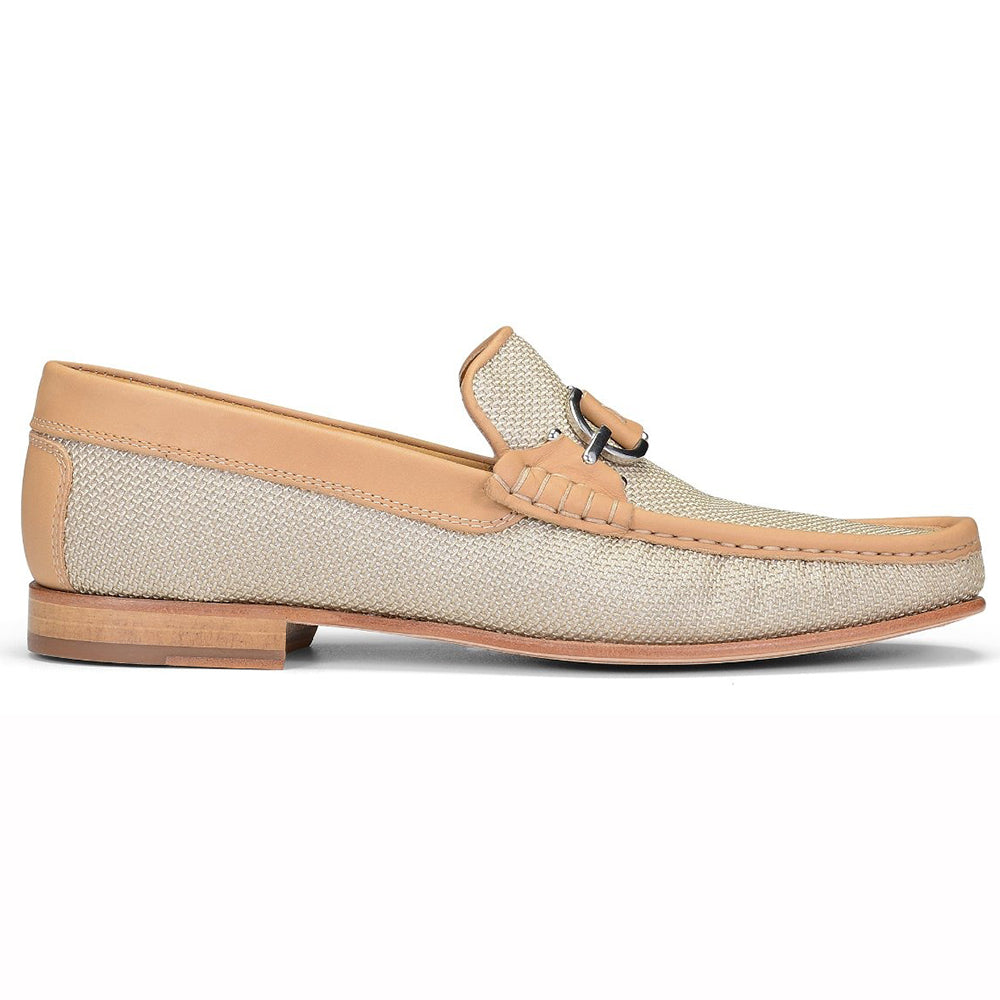 Donald Pliner Dacio Woven Leather Loafers Natural