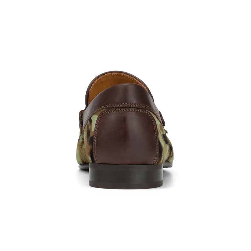 Donald Pliner Dacio 3 Haircalf Loafer Shoe Olive Camo