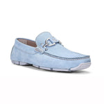Donald Pliner Daciodr Perforated Nubuck Driver Moccasin Cerulean