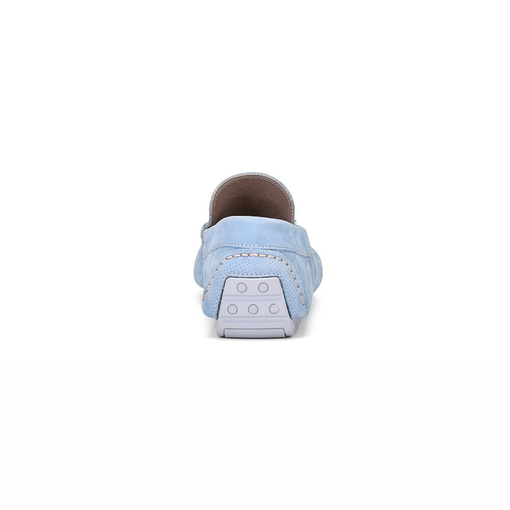Donald Pliner Daciodr Perforated Nubuck Driver Moccasin Cerulean