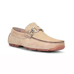 Donald Pliner Daciodr Perforated Nubuck Driver Moccasin Ecru