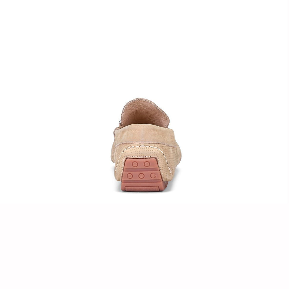 Donald Pliner Daciodr Perforated Nubuck Driver Moccasin Ecru