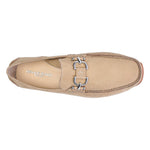 Donald Pliner Daciodr Perforated Nubuck Driver Moccasin Ecru
