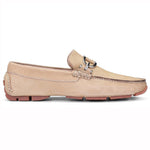 Donald Pliner Daciodr Perforated Nubuck Driver Moccasin Ecru