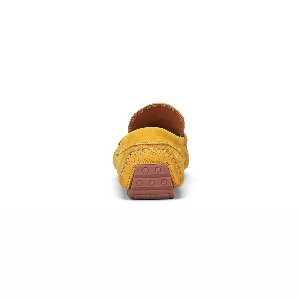 Donald Pliner Daciodr Perforated Nubuck Driver Moccasin Ochre